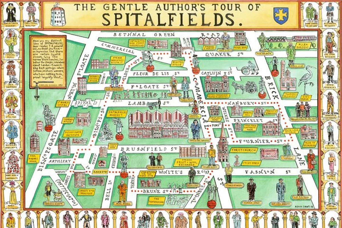 Spitalfields városának térképe