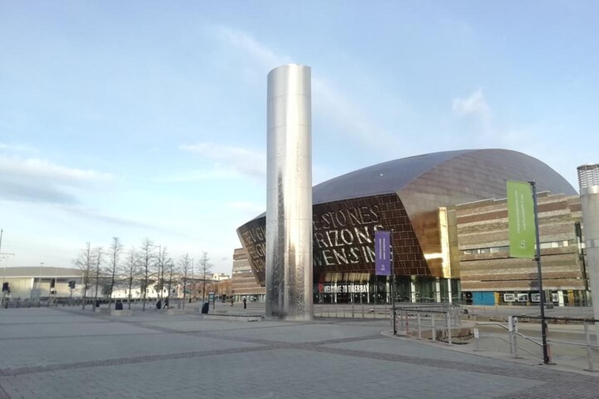 a large building with a sign on the front of it