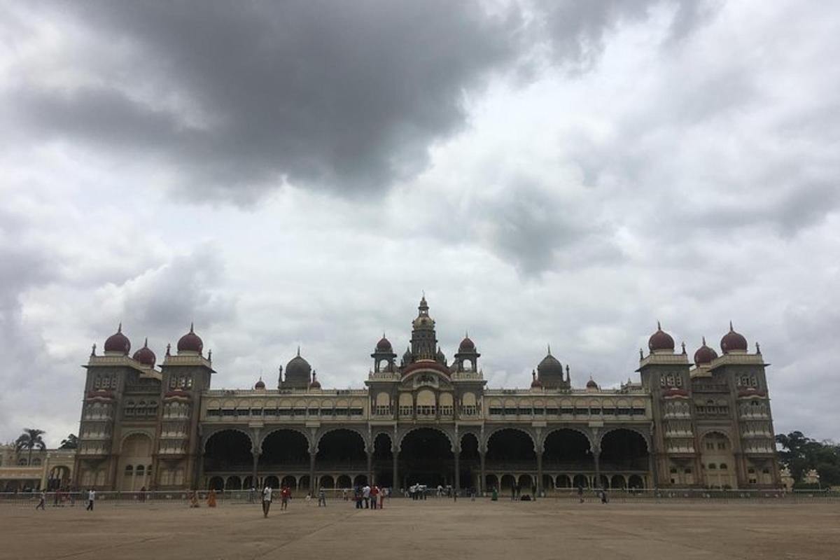 a large building with domes on top of it