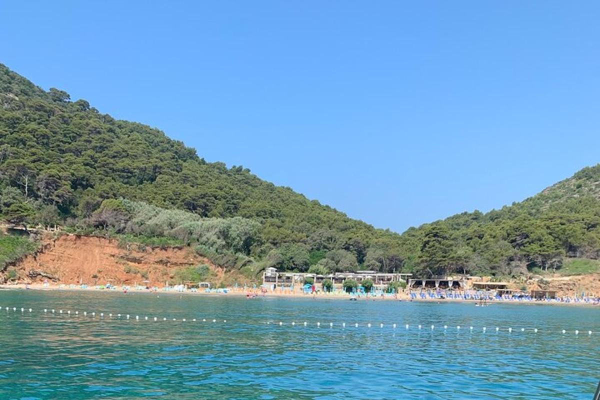 un gruppo di persone su una spiaggia in acqua