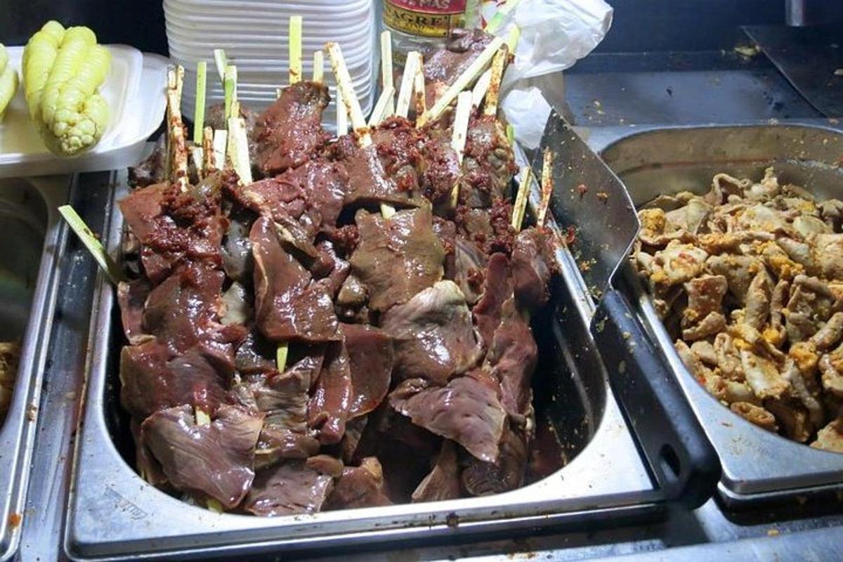 自助餐里的一串肉串