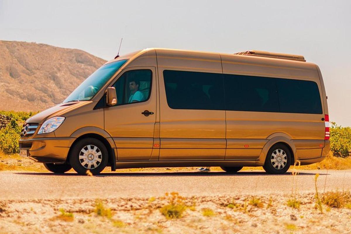 a van parked on the side of a road