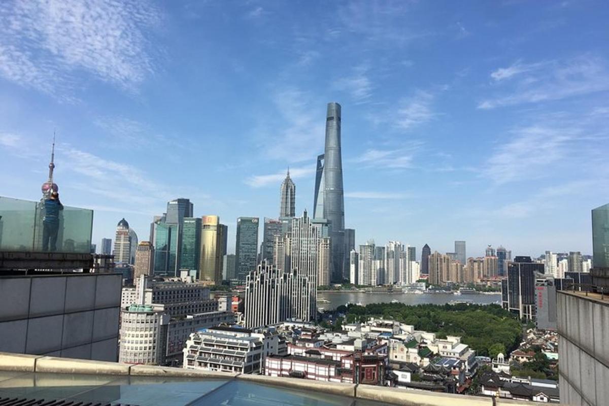 a view of a city from a building