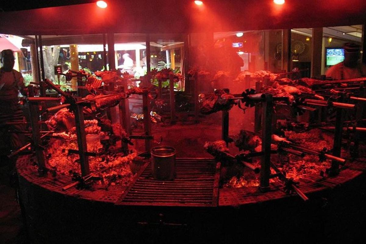 a group of chickens being prepared in a restaurant