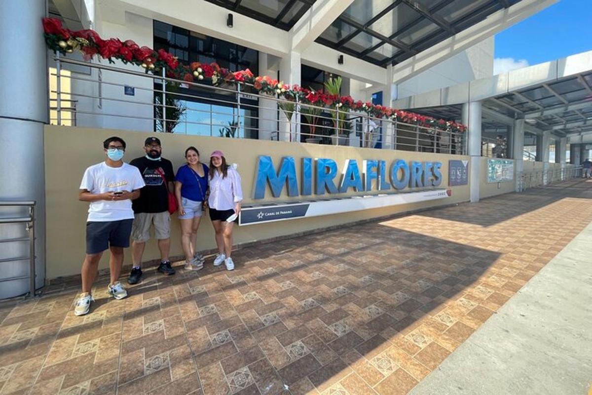 a group of people standing in front of a building