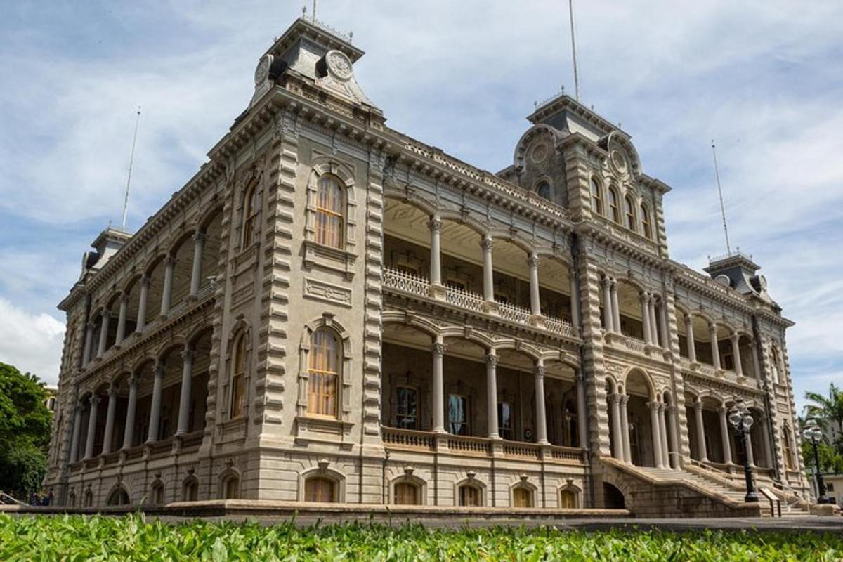 a large building with a clock on top of it