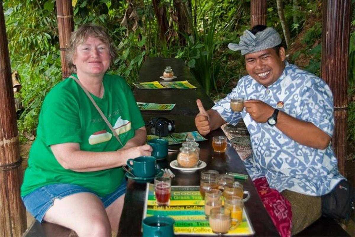 a man and a woman sitting at a table