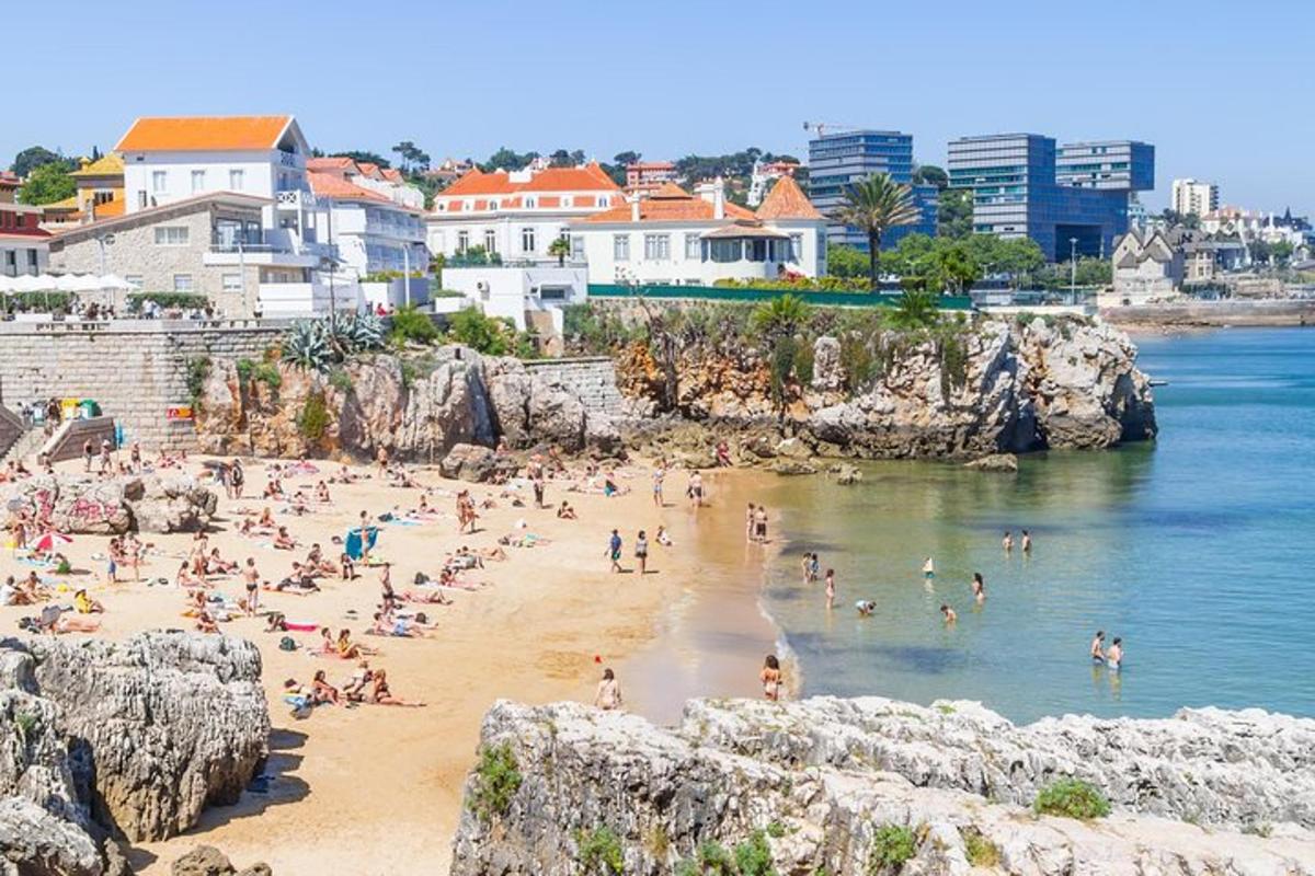 um grupo de pessoas em uma praia na água