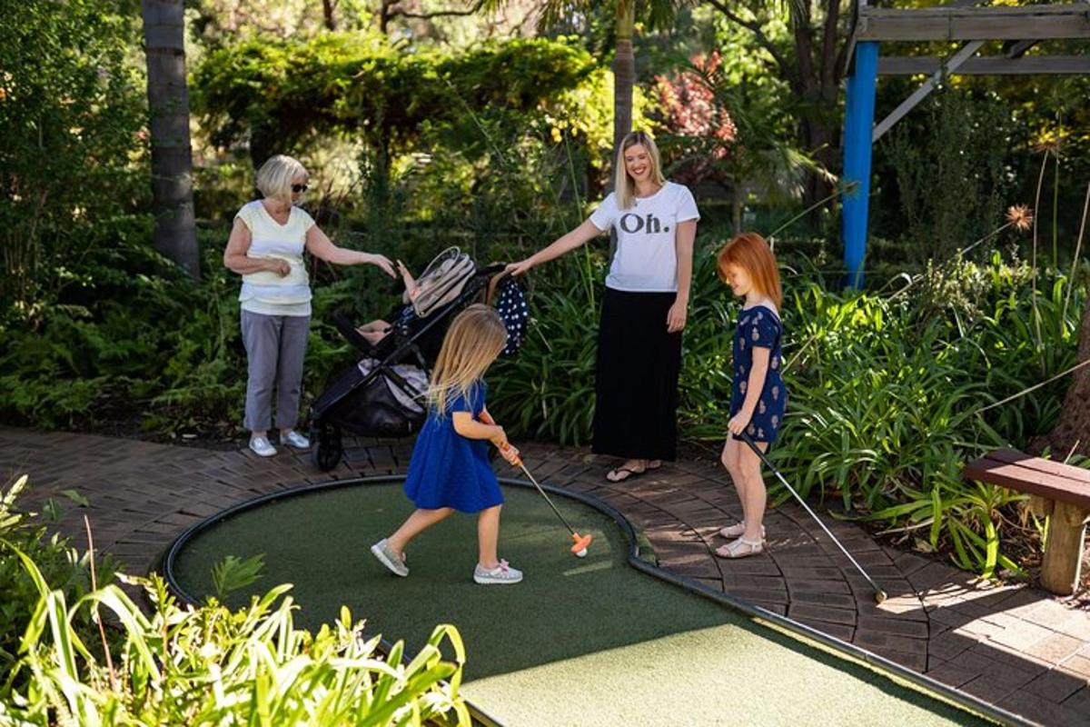 skupina lidí hrajících golf
