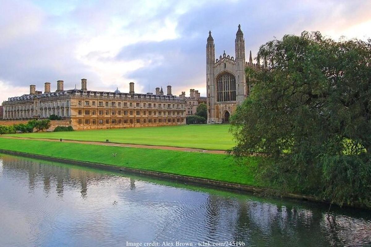 a large building next to a body of water