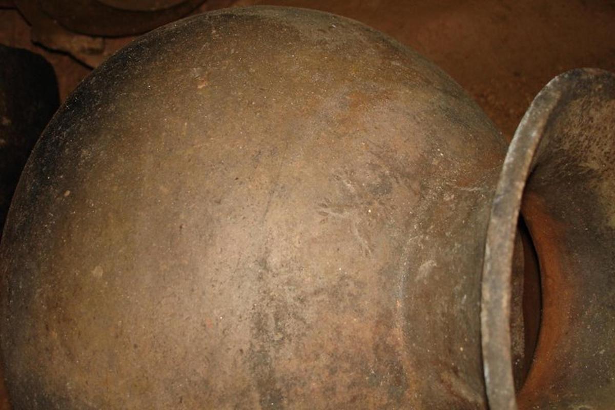 a close up of the back of a soccer ball