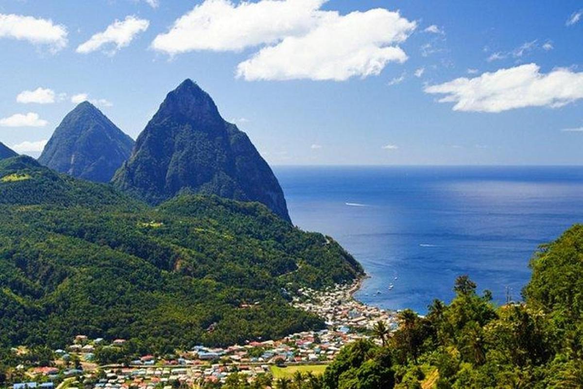 a view of the mountains and the ocean