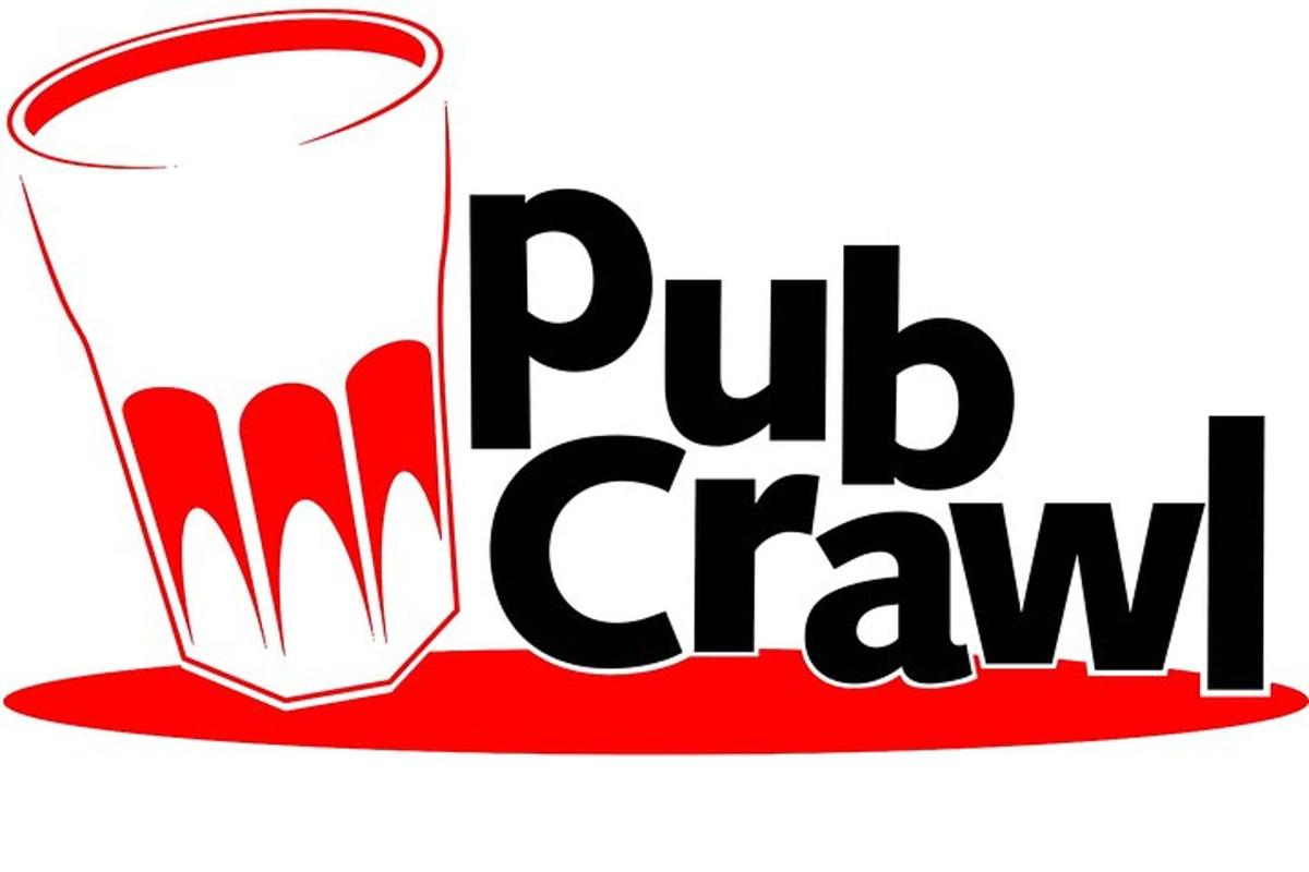 isang tasa ng pulang likido at ang mga salitang pub claw