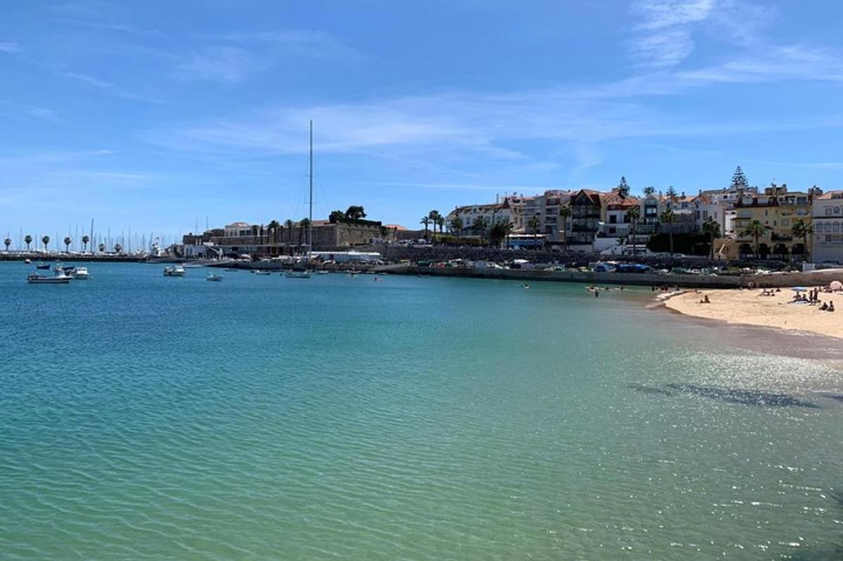 a view of a beach with boats in the water