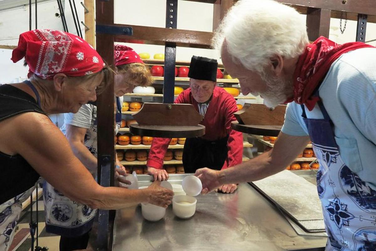 un gruppo di persone che preparano ciambelle in una panetteria