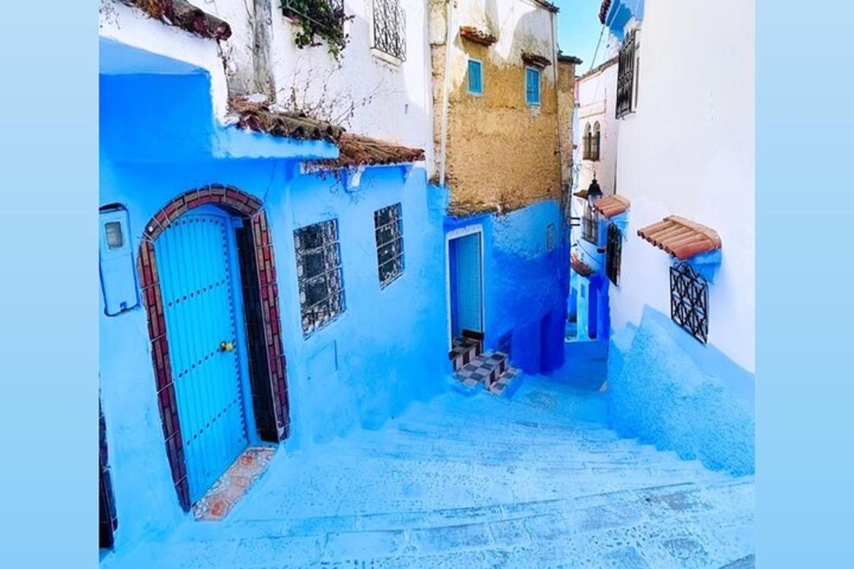 a street in the blue city of chefchaouen