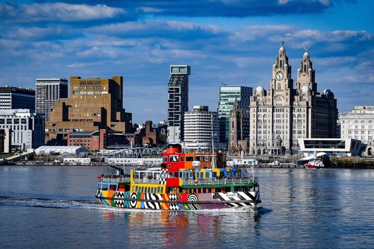 a boat on the water in front of a city