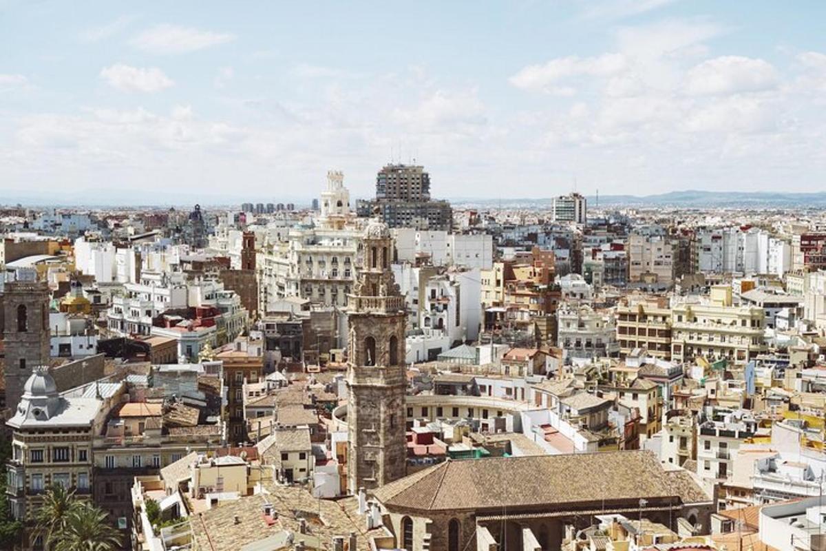 an aerial view of a city with buildings