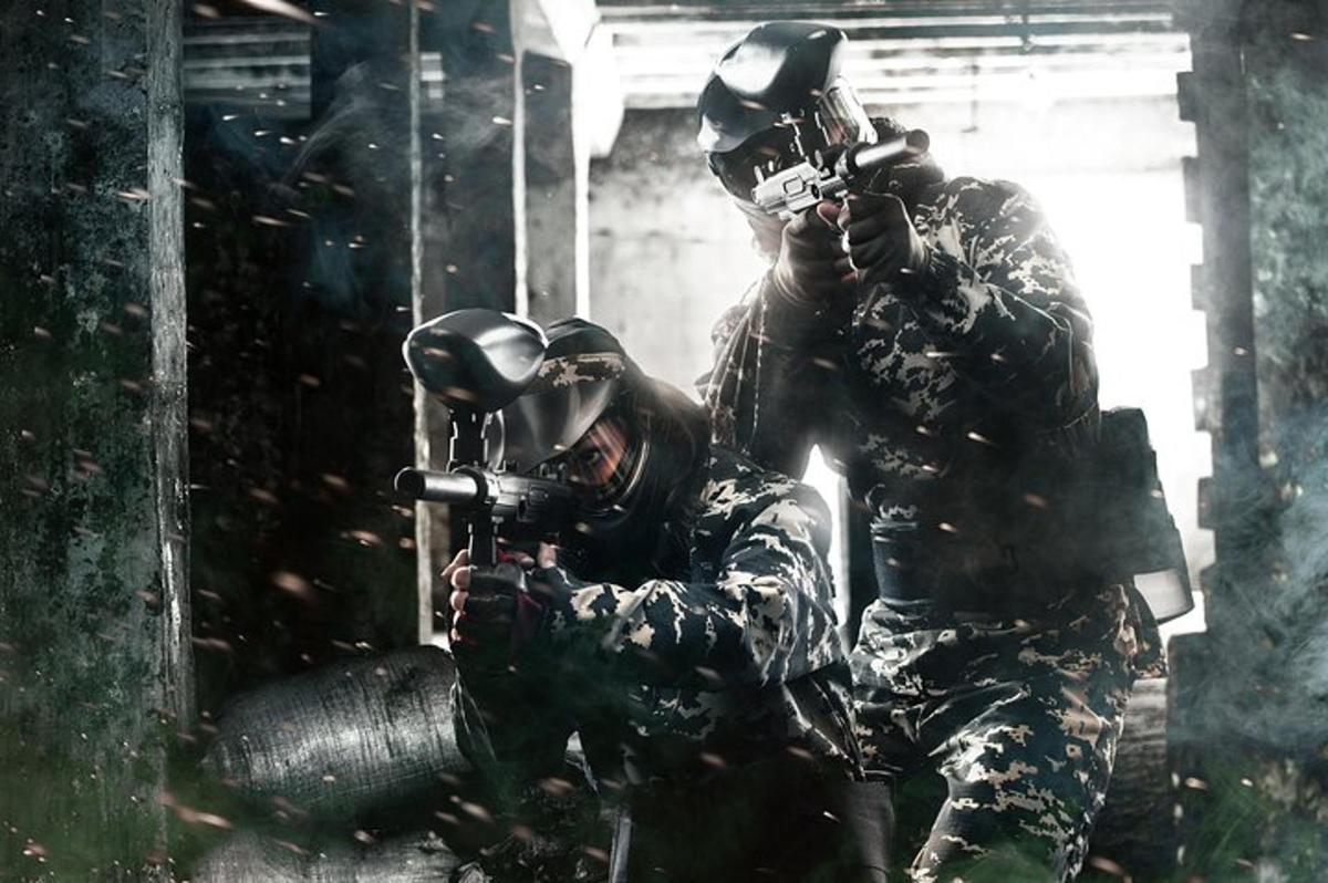 two soldiers taking a picture of each other
