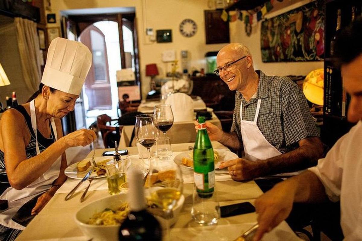 a group of people sitting around a table in a restaurant