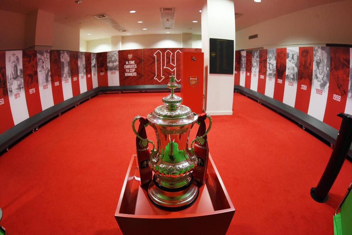 a dressing room with a arsenal dressing room