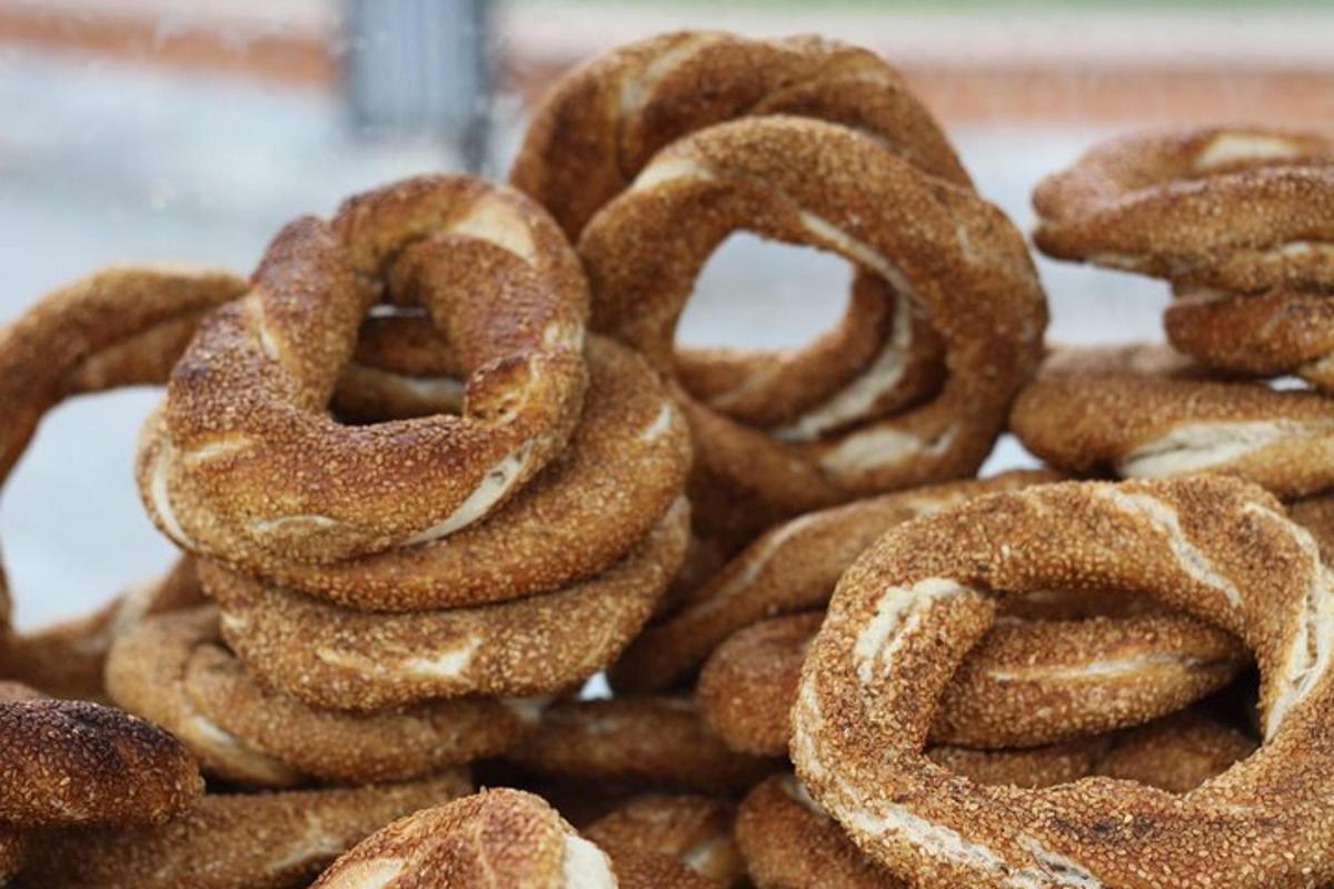 a pile of pretzels stacked on top of each other