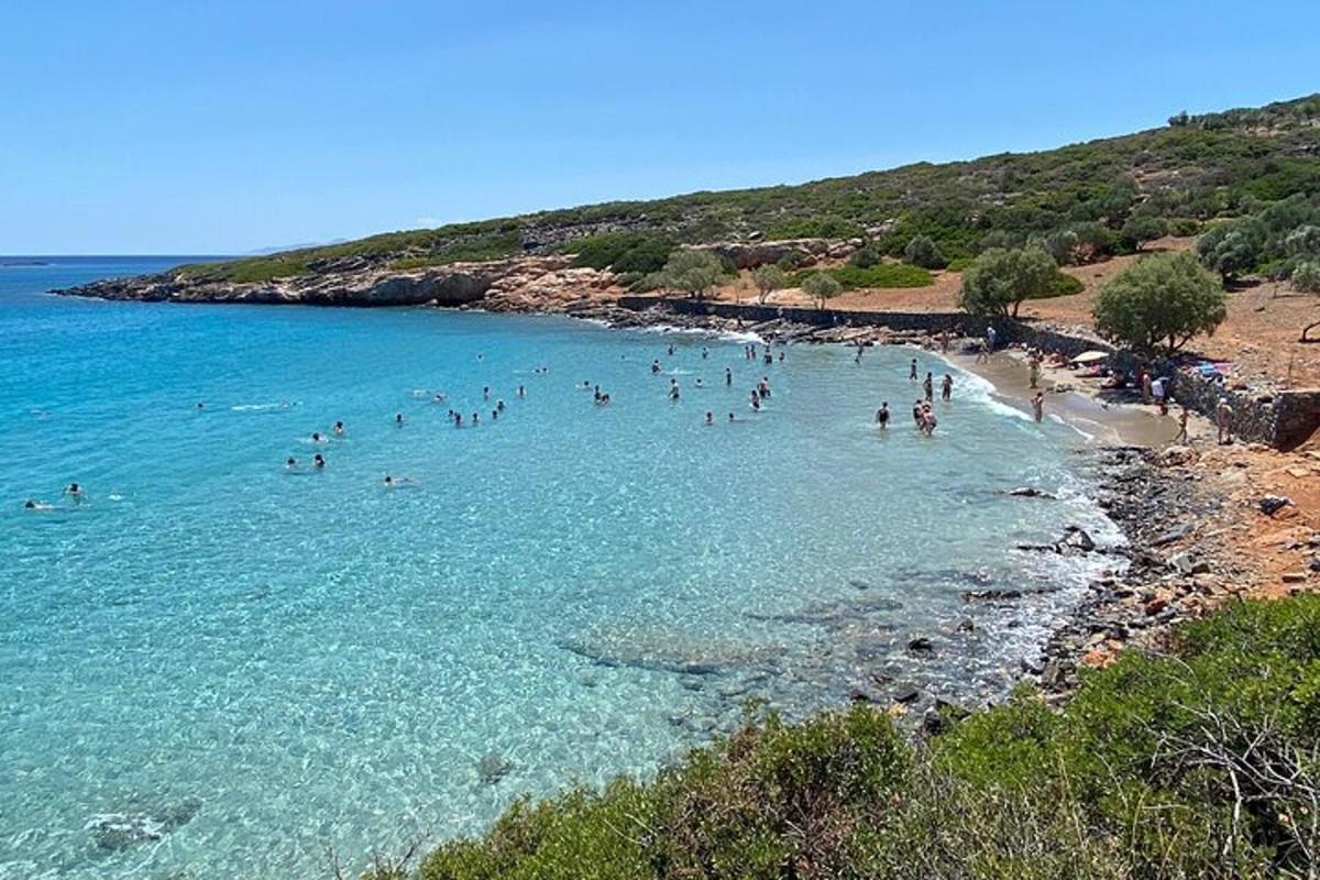 μια ομάδα ανθρώπων στο νερό σε μια παραλία