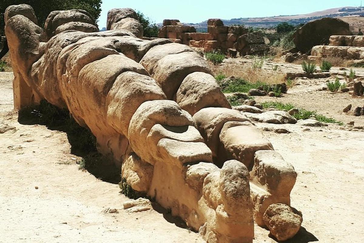 a stone retaining wall in the desert