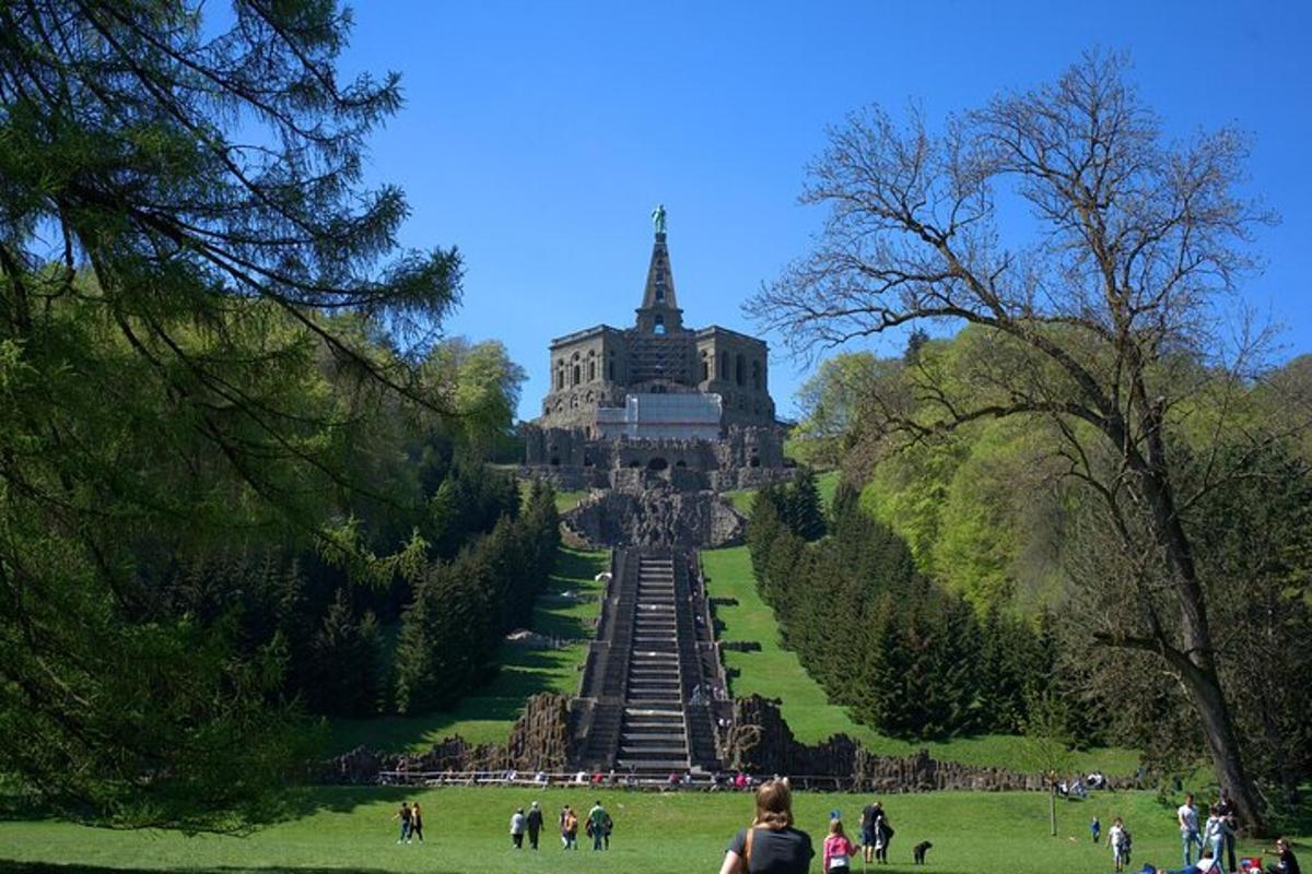 a large building sitting on top of a hill