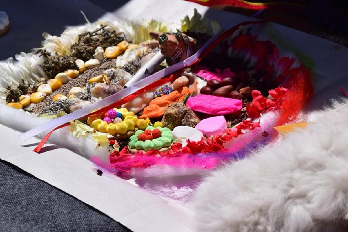 a tray of different types of food on a table