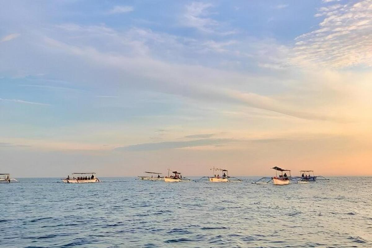 un grupo de barcos flotando en el agua