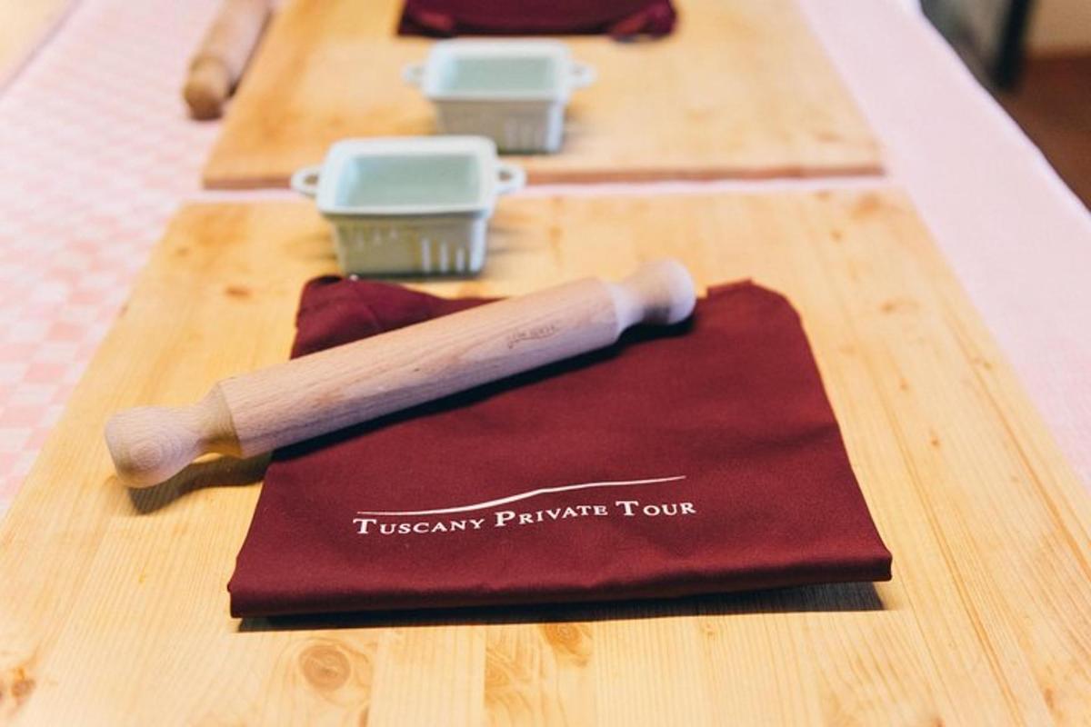 a wooden table with a baseball bat on a napkin