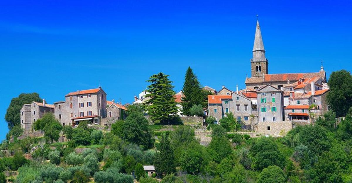 un castello in cima a una collina con una chiesa