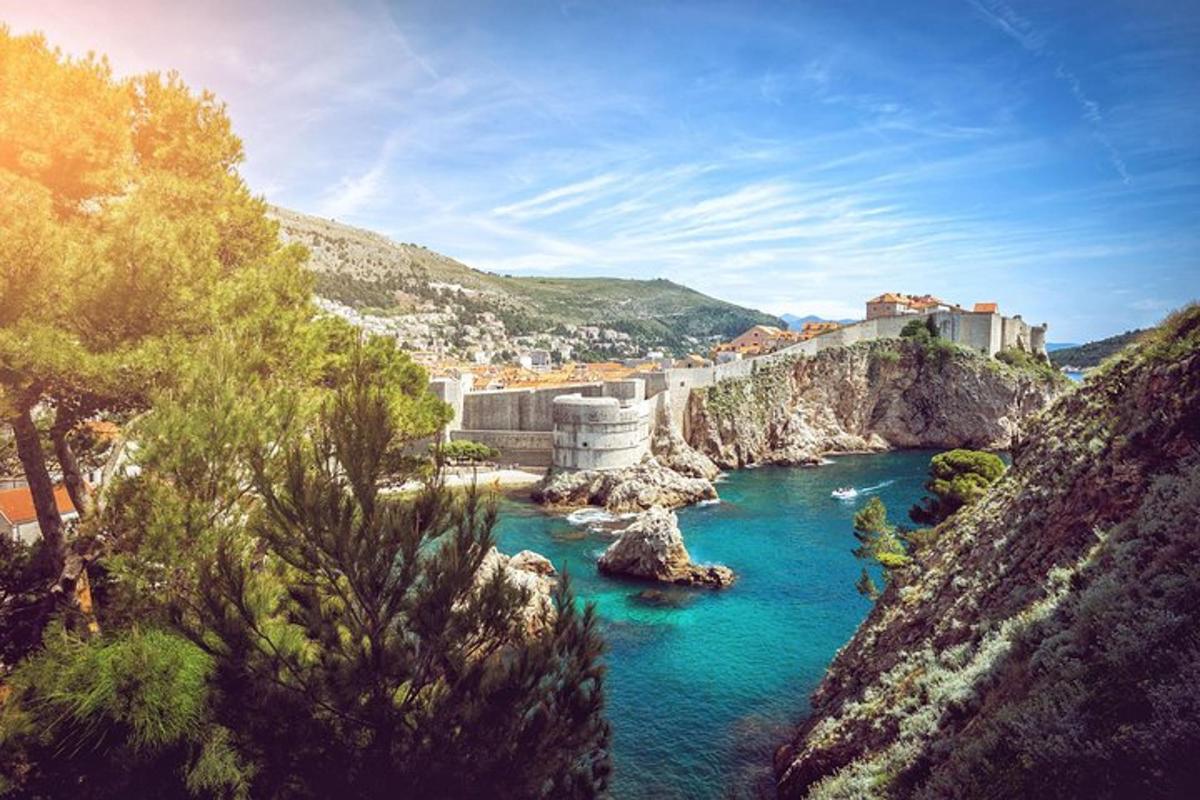 pogled na rijeku s dvorcem na planini
