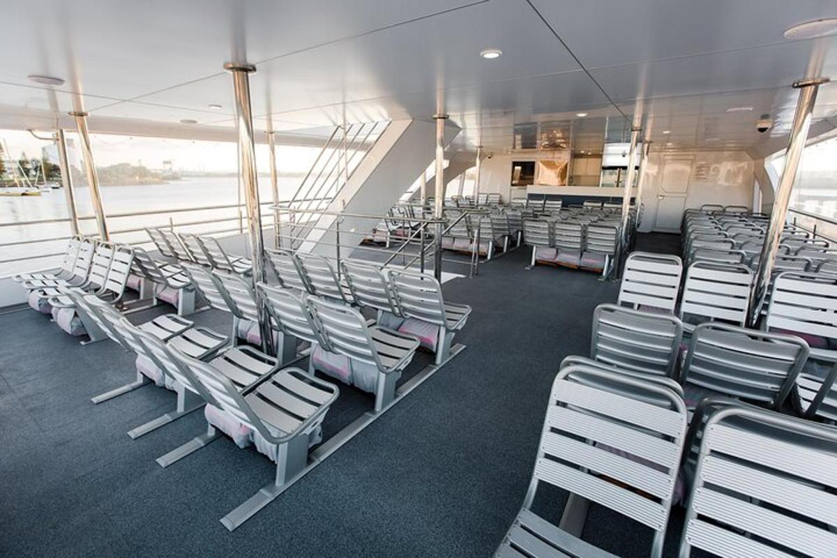a group of chairs on a cruise ship