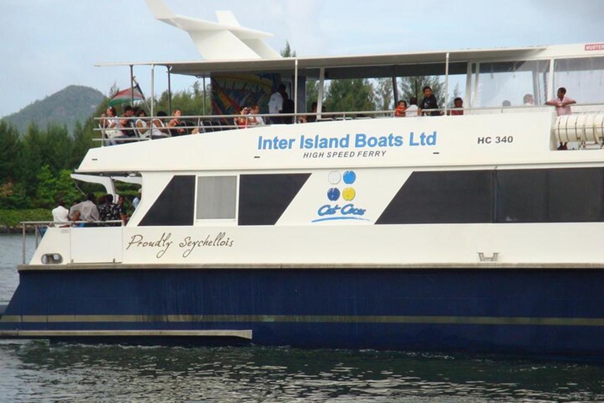 a boat in the water with people on it