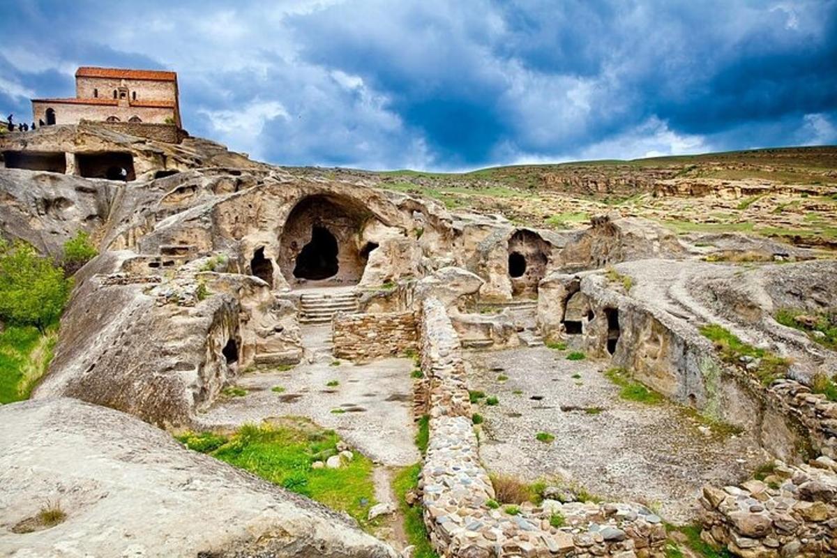 ancient ruins of a building on top of a mountain