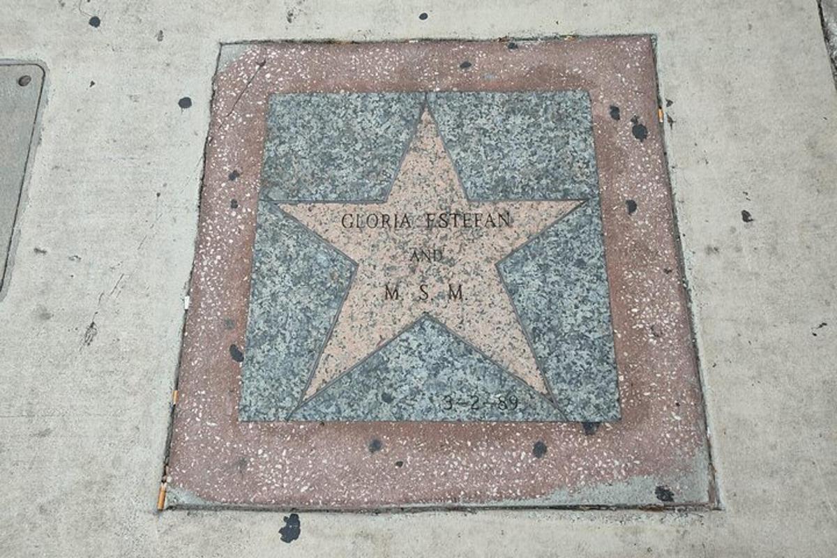 hvězda pro hollywoodský chodník slávy na chodníku