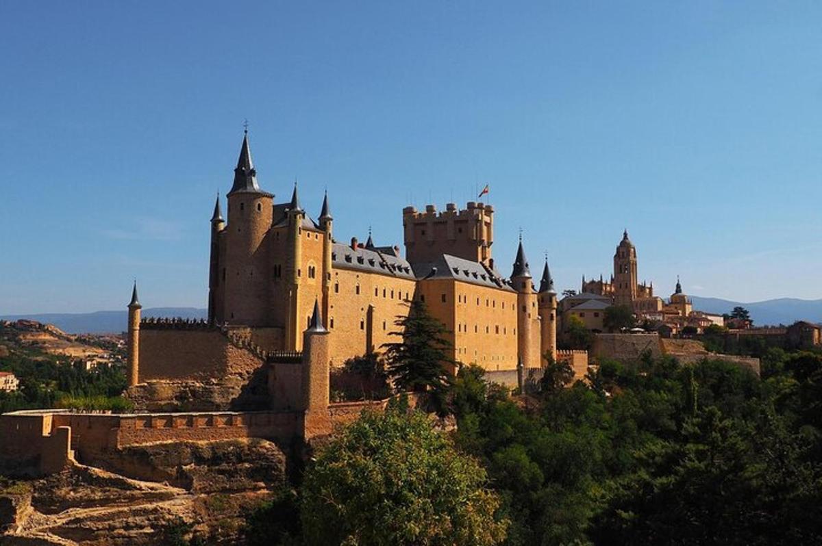 a castle sitting on top of a hill