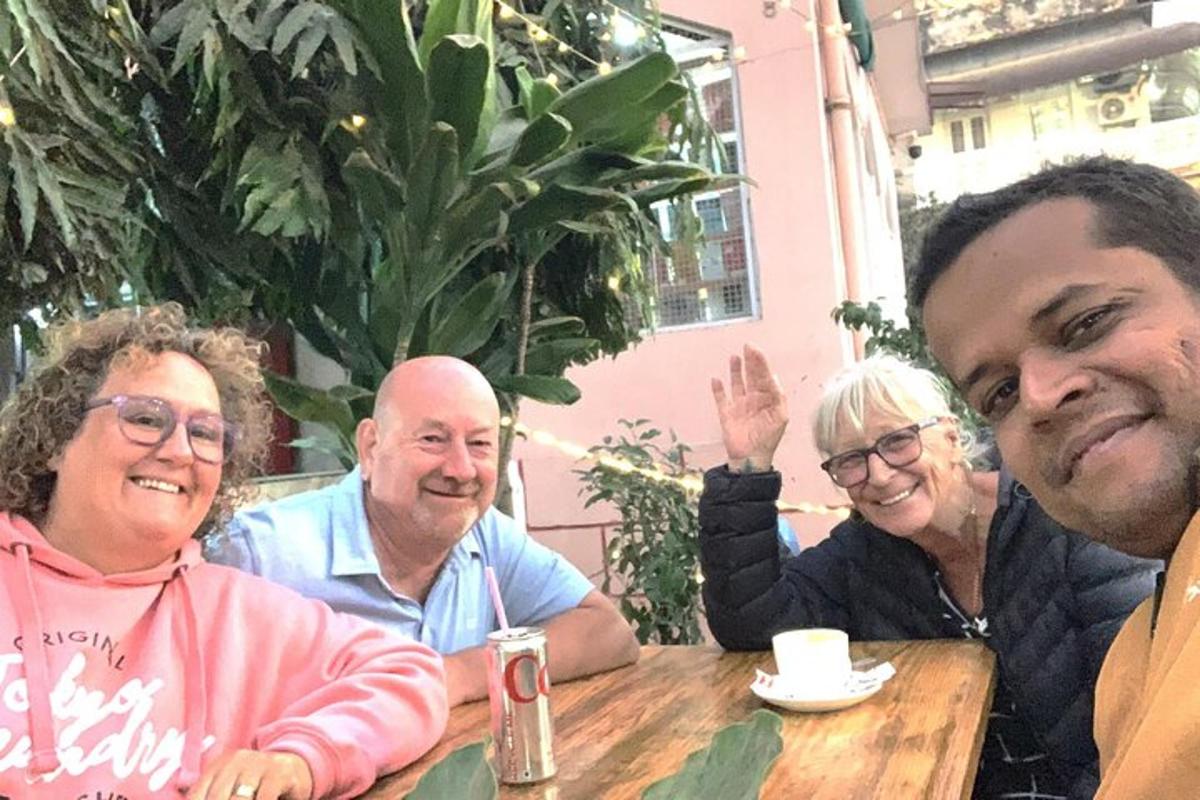 a group of people sitting at a table