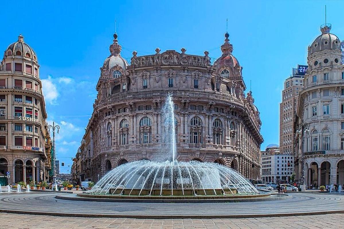 una fontana d'acqua di fronte a un grande edificio