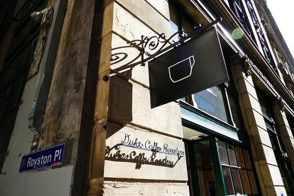 a building with a sign on the side of it
