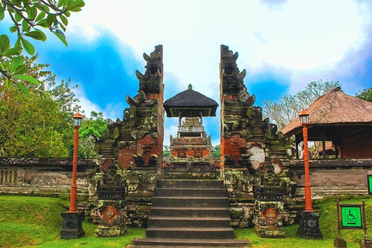 a building with stairs and a gazebo