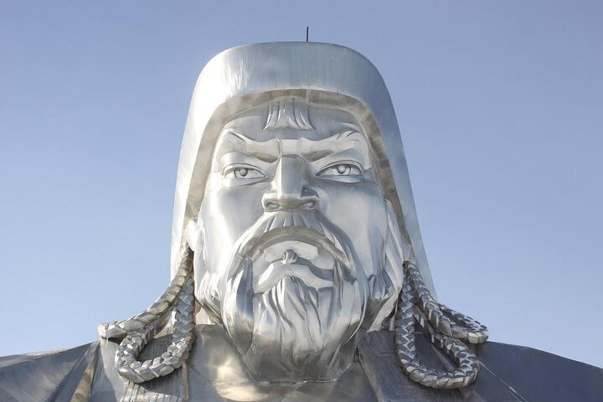 a large statue of a man with a beard