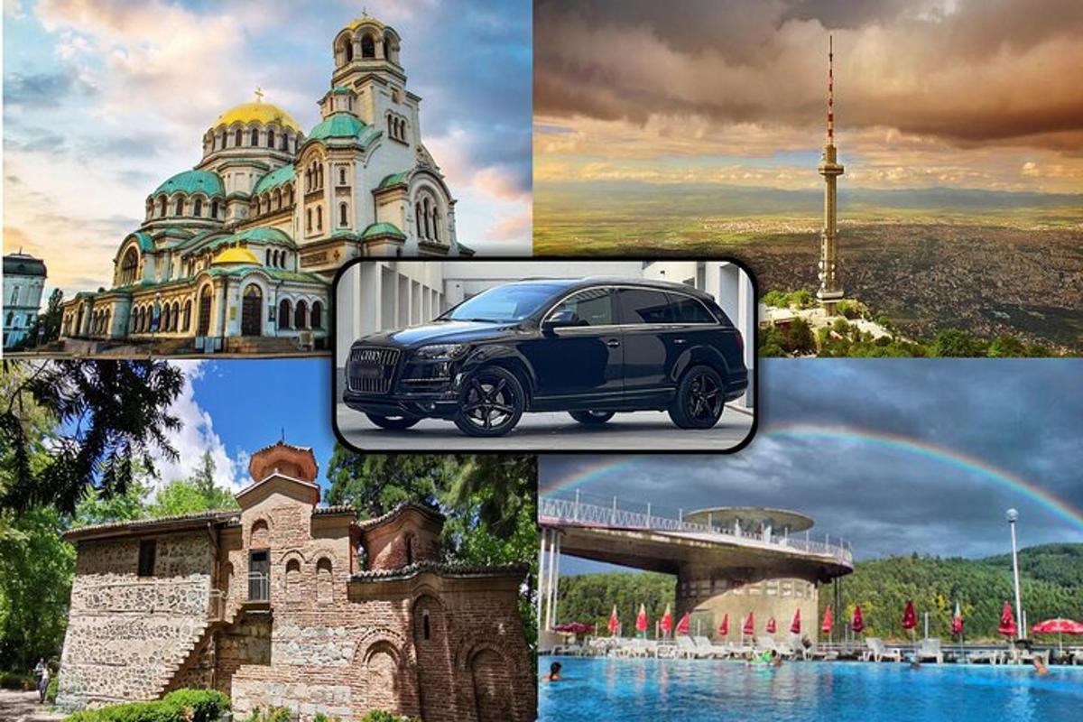 un collage di immagini di città ed edifici
