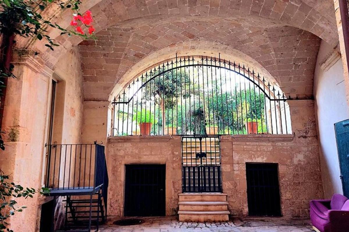 an entry to a building with a large window