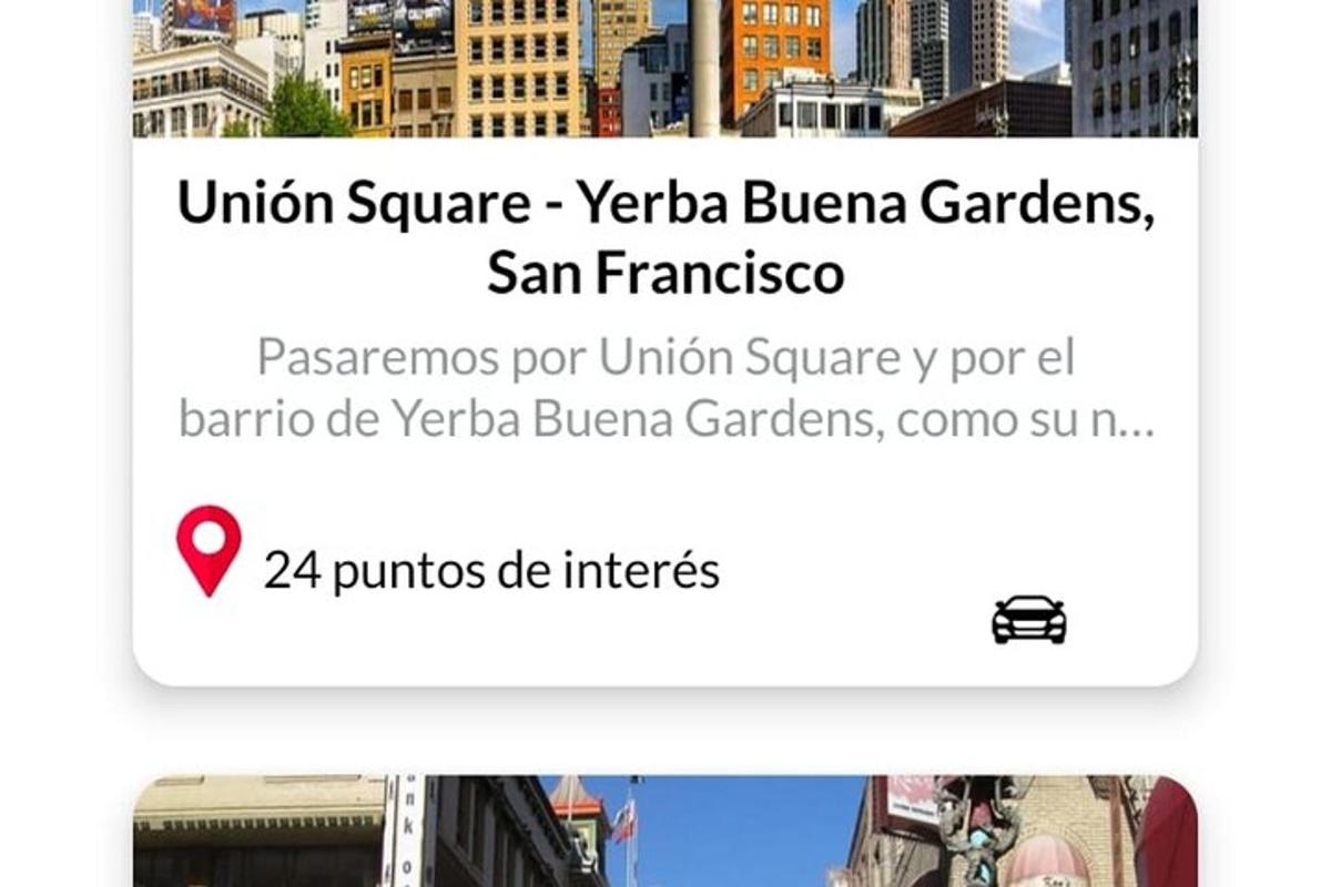 a screenshot of a cell phone with a picture of a city