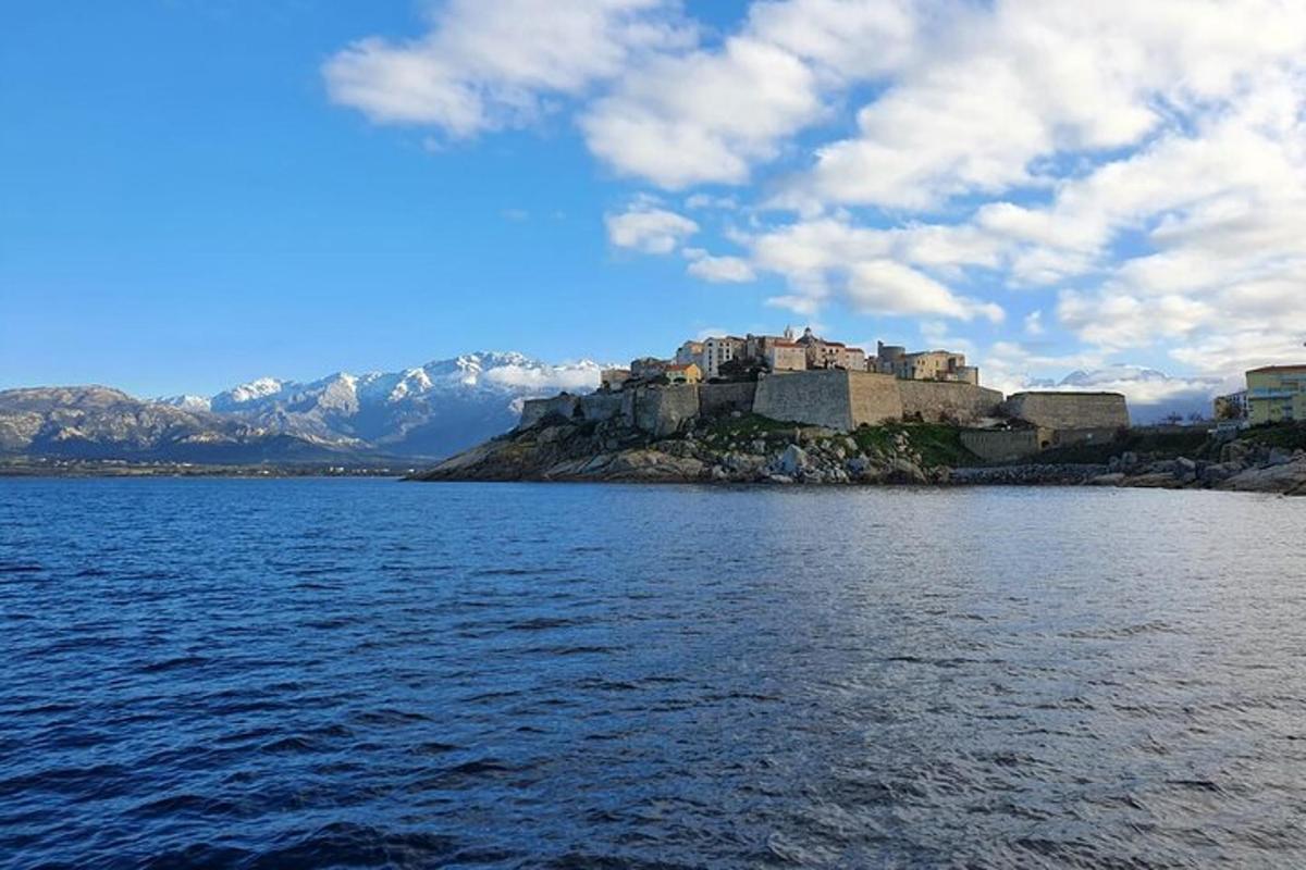 a castle on an island in the middle of a body of water