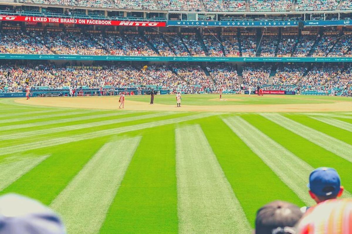 isang malaking pulutong ng mga tao na nanonood ng isang laro ng baseball