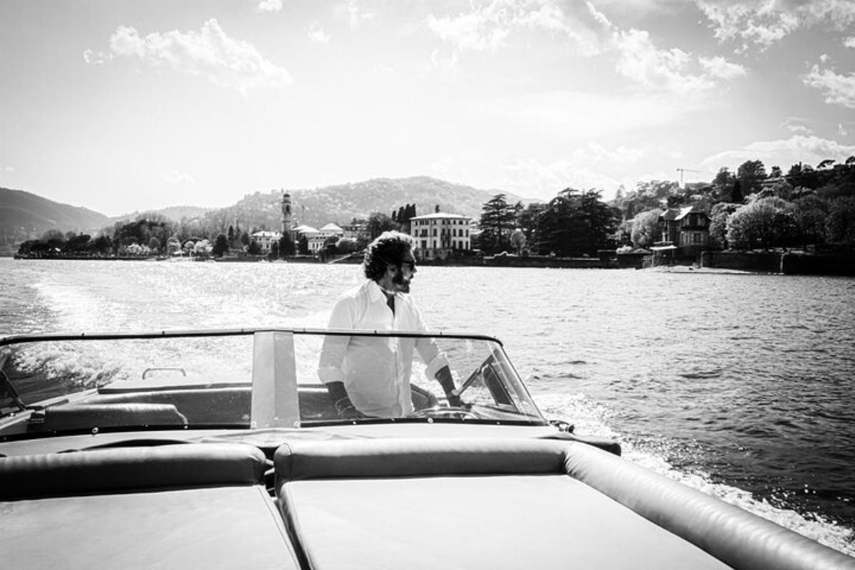 a man in a boat on the water